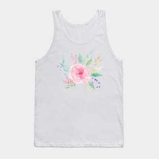 Watercolor rose Tank Top